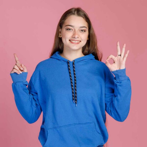 Blue hoodie